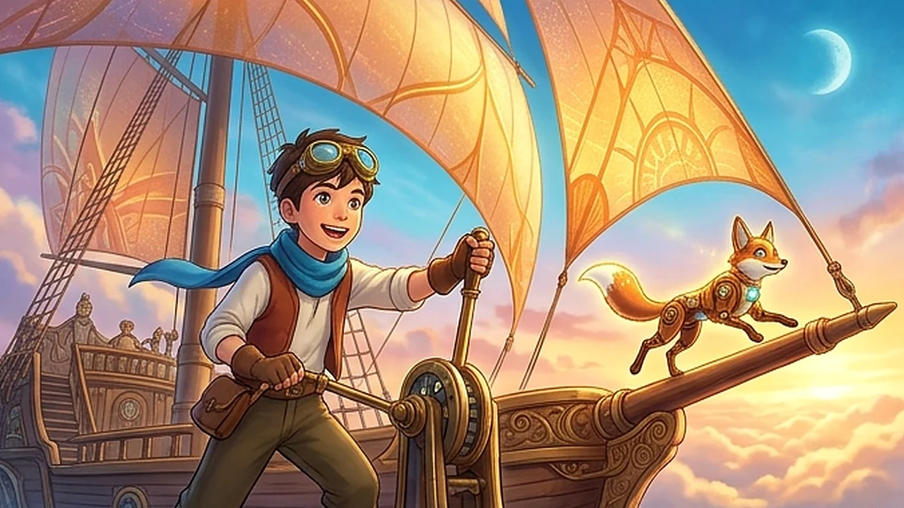 Skyward Clockwork Airship Shot 2 Keyframe